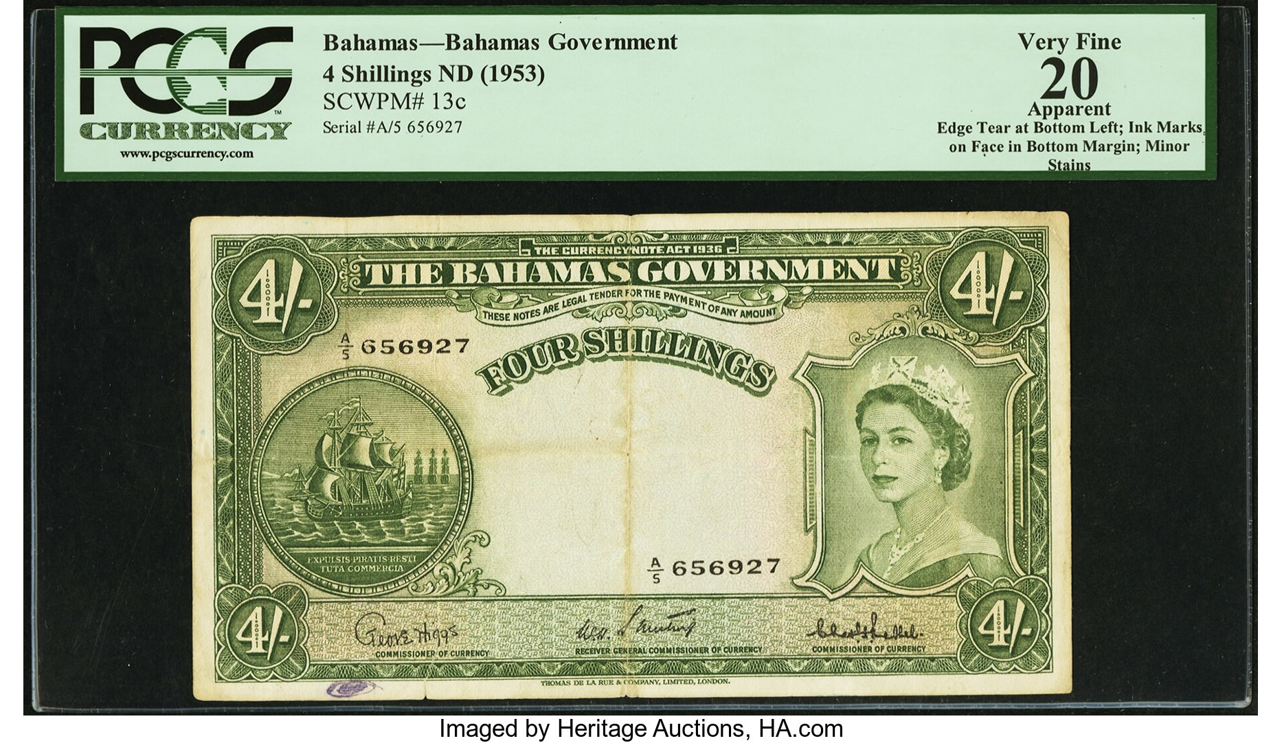 image for: Bahamas  4 shillings(B112a)