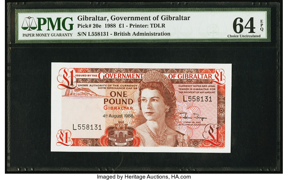 image for: Gibraltar  1 pound (B118as3)