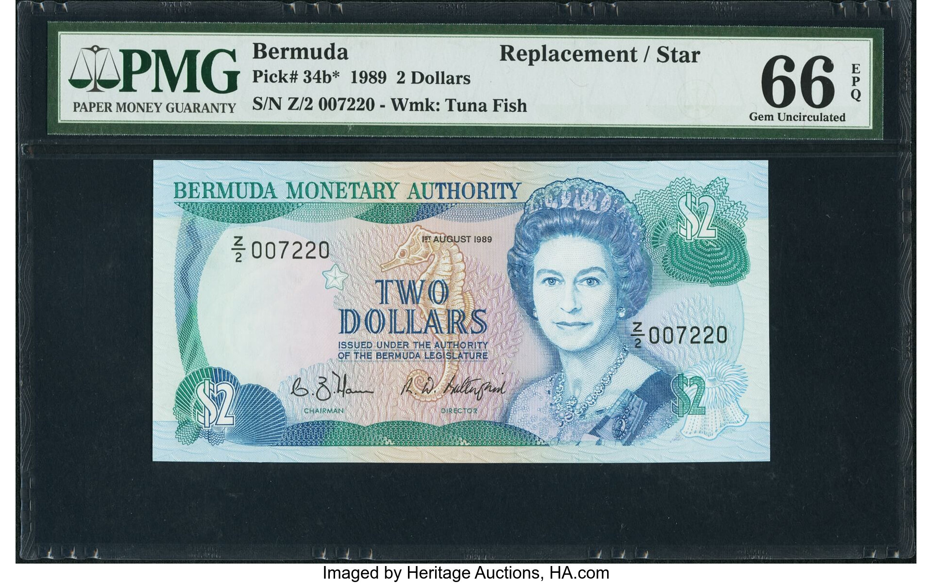 image for: Bermuda  2 dollars (B207b)