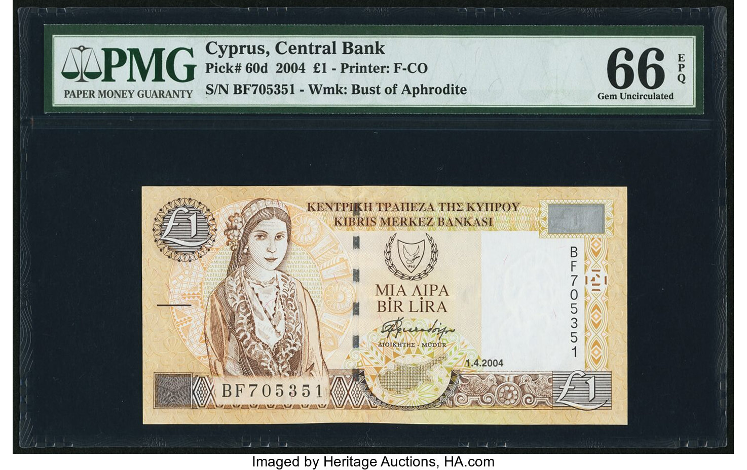 image for: Cyprus  1 pound (B318bz)