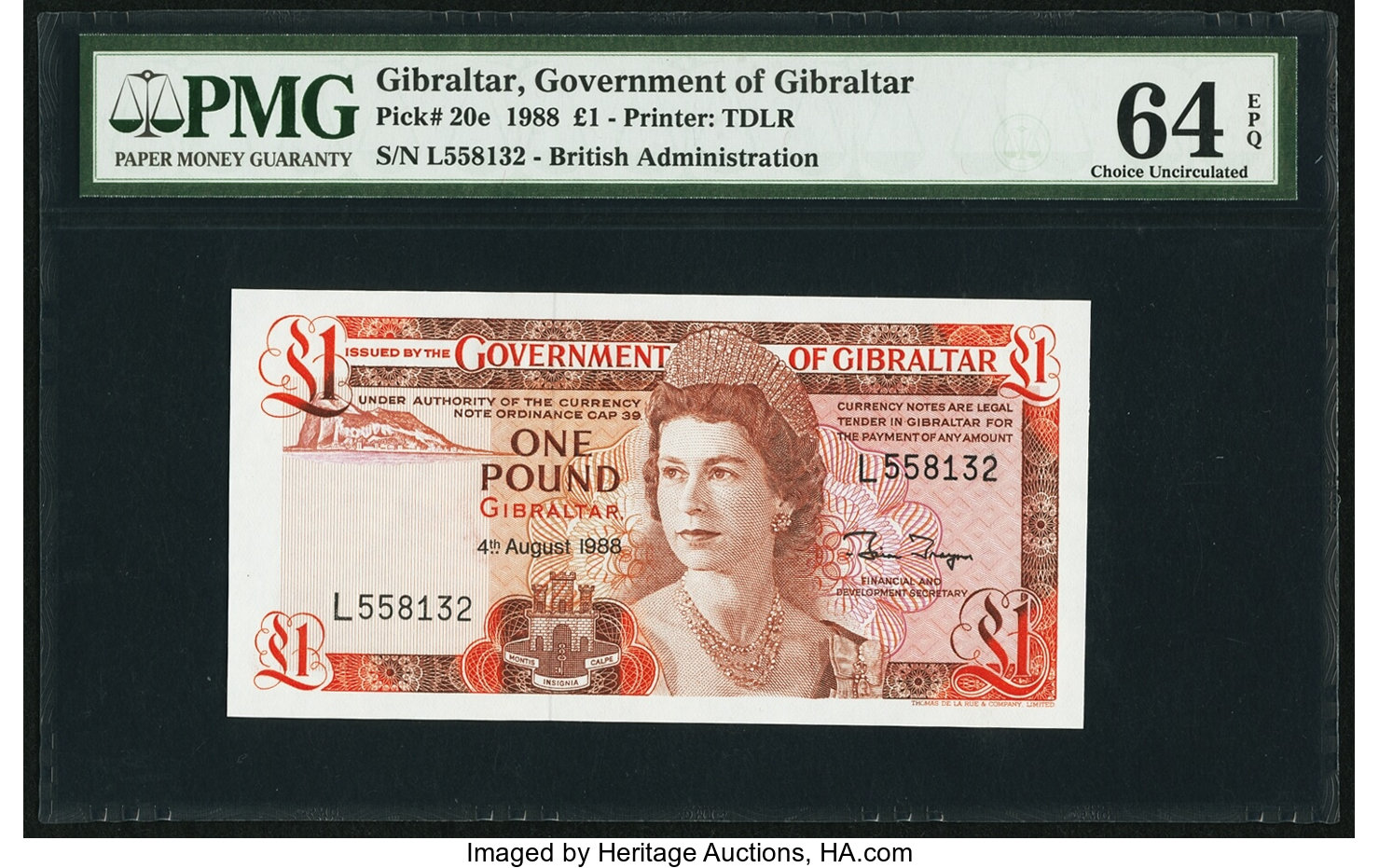 image for: Gibraltar  1 pound (B118b)
