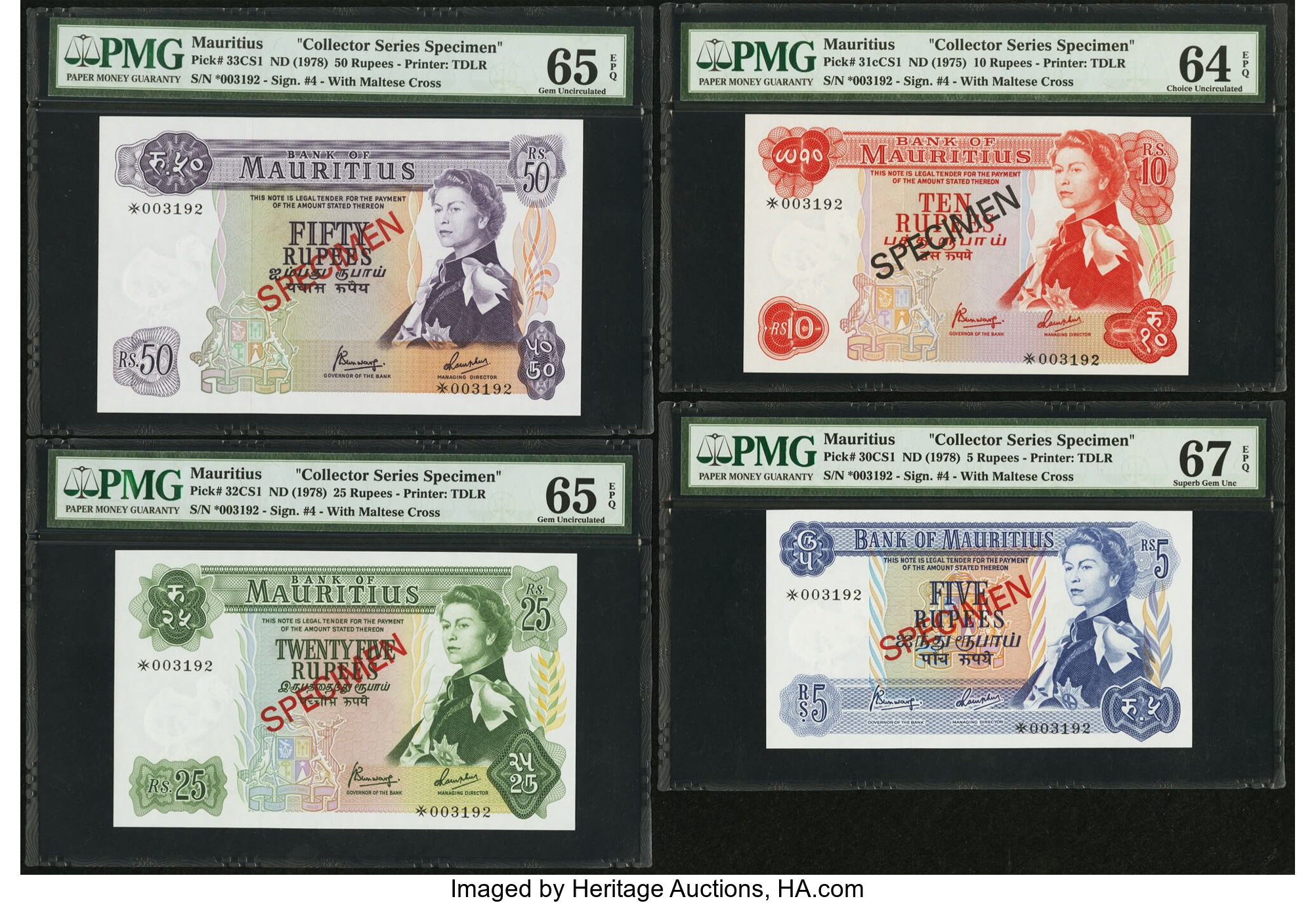 image for: Mauritius  5 rupees (B401as1)