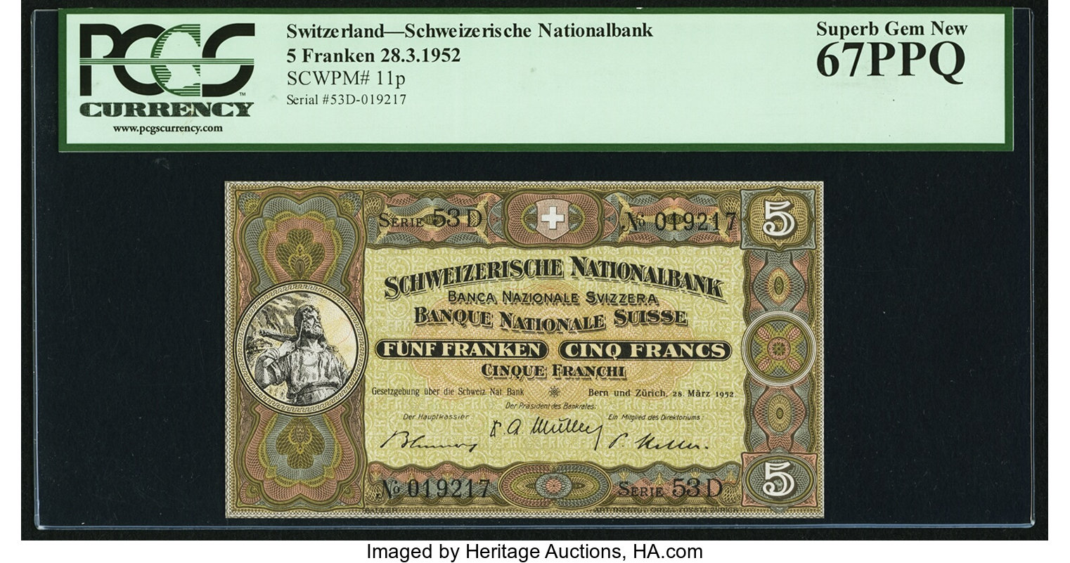 image for: Switzerland  5 francs (B305r)