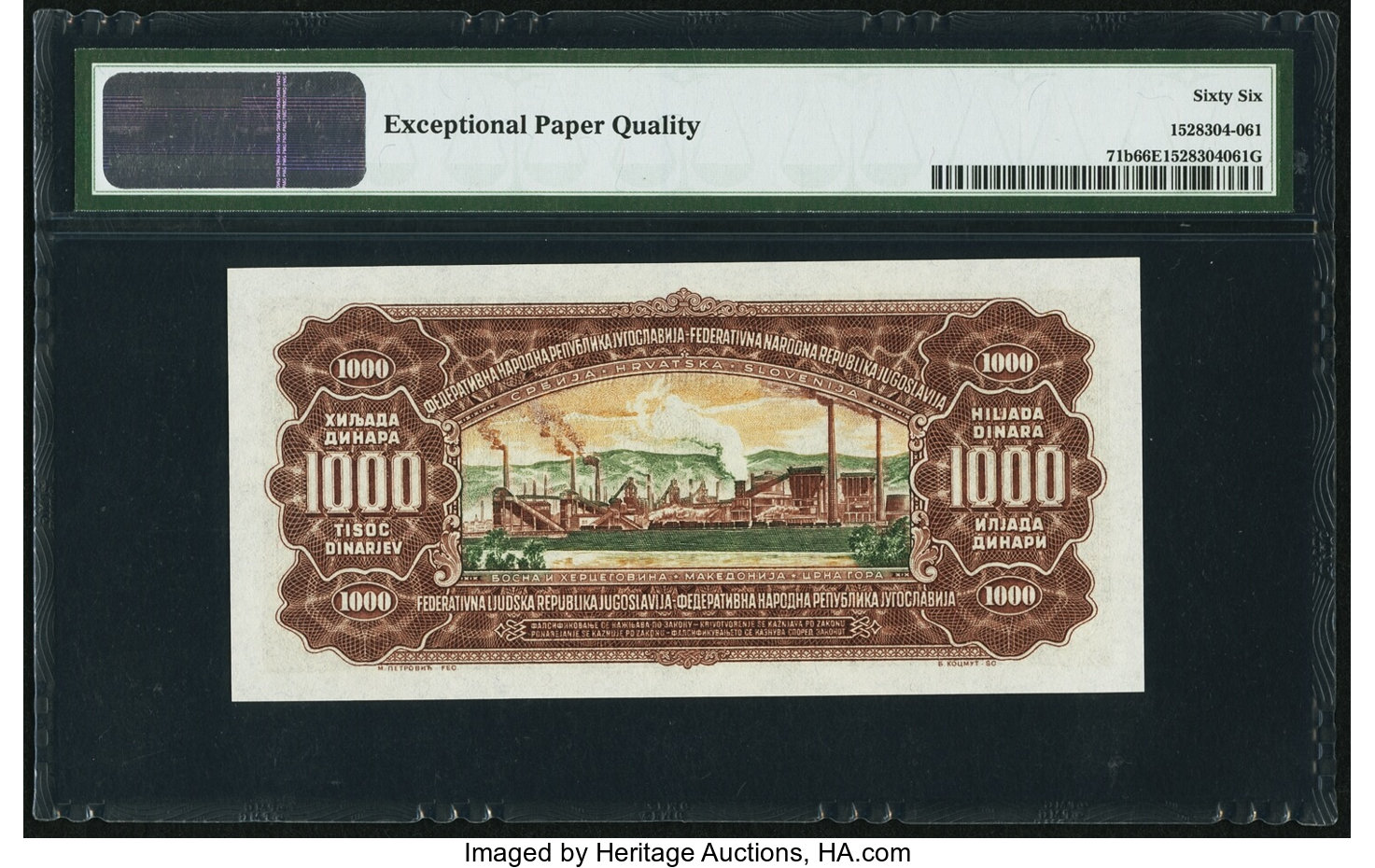 image for: Yugoslavia  1,000 dinara (dinars) (B326b)