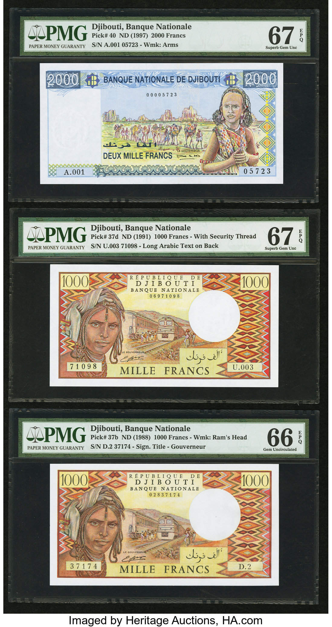 image for: Djibouti  1,000 francs (B102cs2)