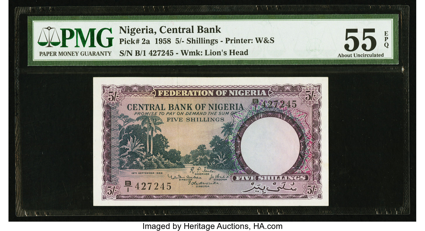 image for: Nigeria  5 shillings (B201at)