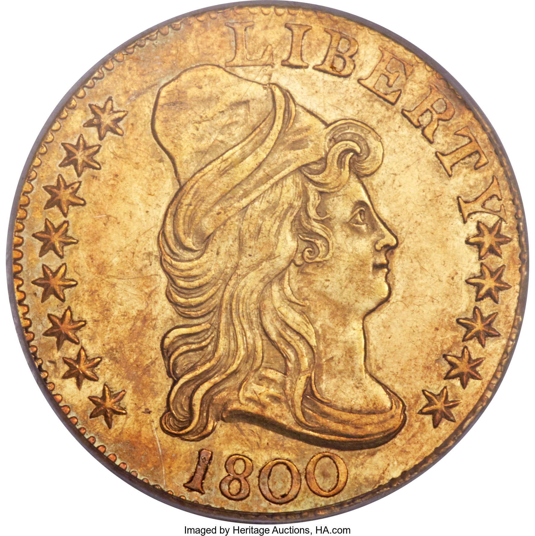 image for: 1800 $5 BD-4, R.4, AU53 PCGS....