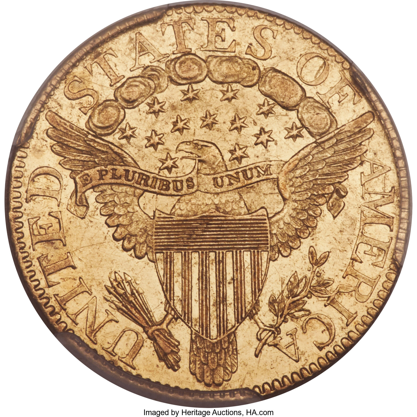 image for: 1807 $5 Bust Right, BD-1, High R.4, AU53 PCGS....