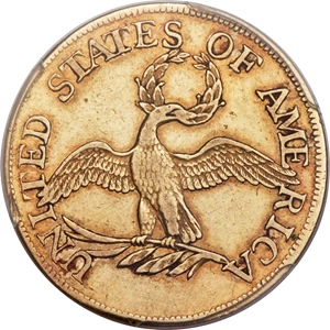 image for: 1795 $5 Small Eagle, BD-3, High R.3, AU50 PCGS....