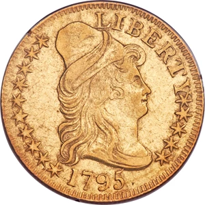 image for: 1795 $5 Small Eagle, BD-4, R.5, VF30 PCGS....