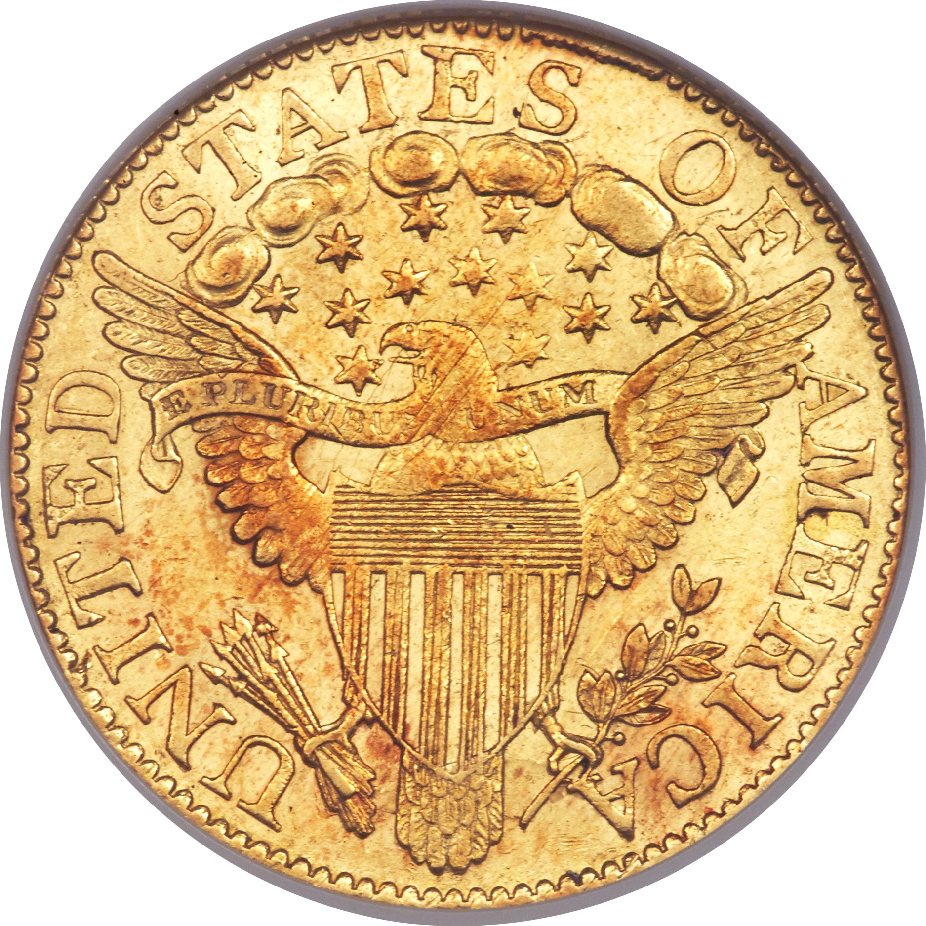 image for: 1806 $5 Pointed 6, 8x5 Stars, BD-1, R.4, AU53 NGC....