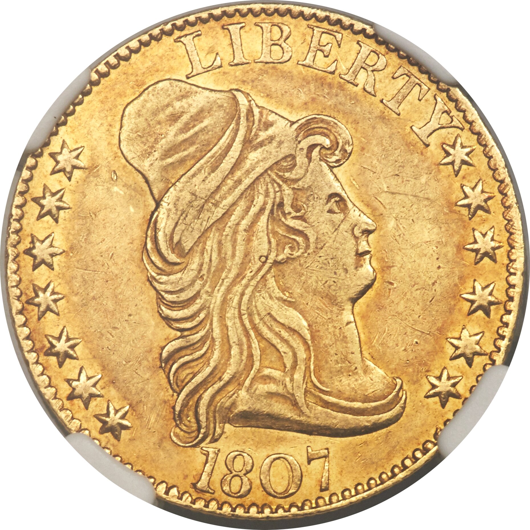 image for: 1807 $5 Bust Right, BD-6, High R.4, XF45 NGC....