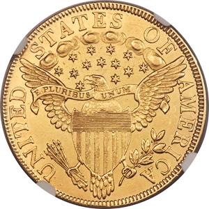 image for: 1799 $10 Small Obverse Stars, BD-6, R.5, AU58 NGC....