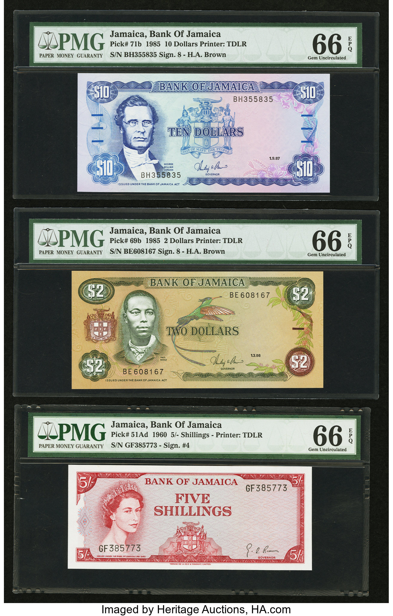 image for: Jamaica  10 shillings (B205b)
