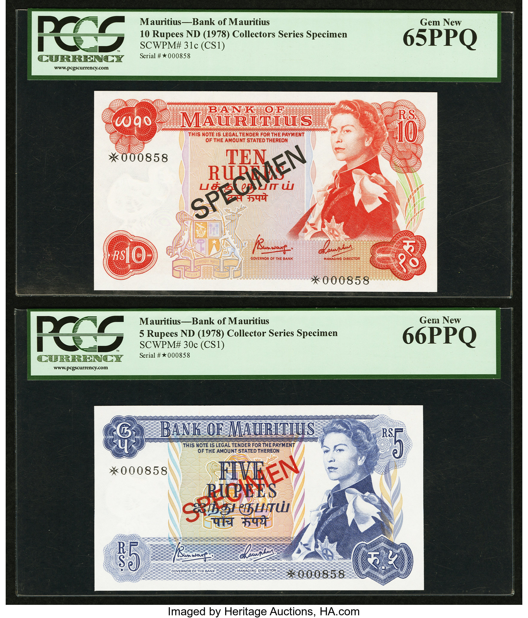 image for: Mauritius  5 rupees (B401a)