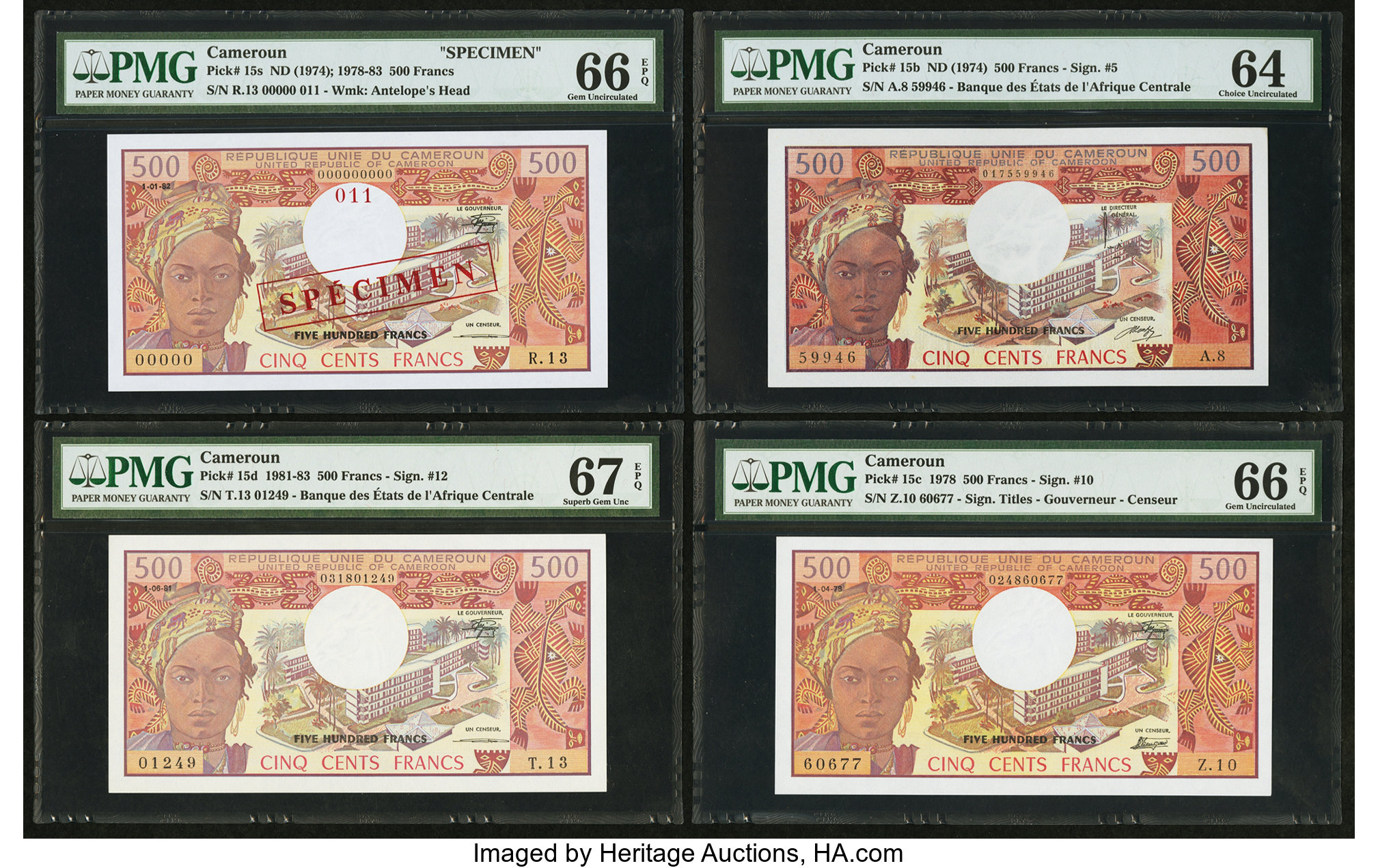 image for: Cameroon  500 francs(B401a)