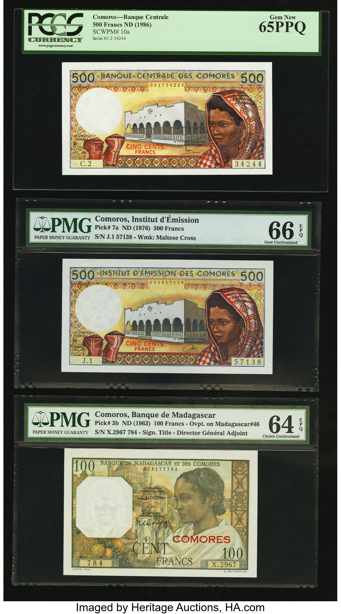 image for: Comoros  500 francs(B301c)
