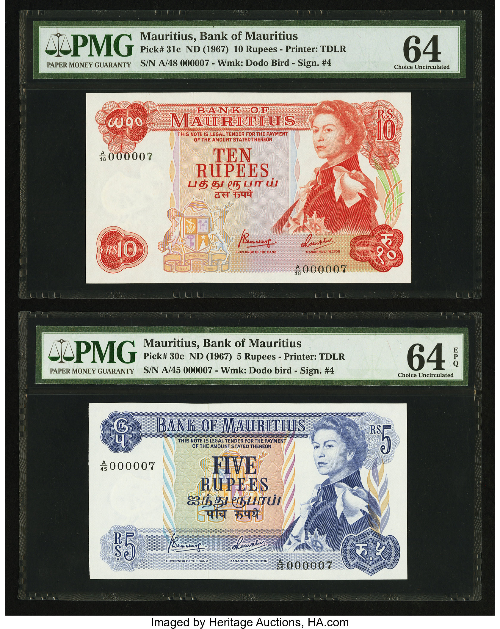 image for: Mauritius  10 rupees (B402a)