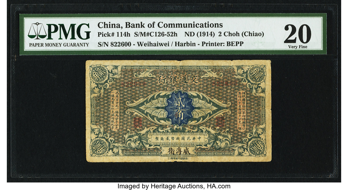 image for: China National Banks  2 choh (=2 jiao)(B1426d)