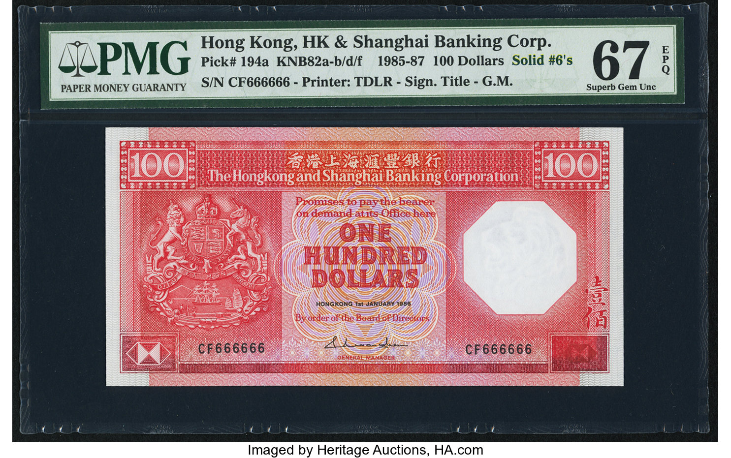 image for: Hong Kong  100 dollars (B676d)