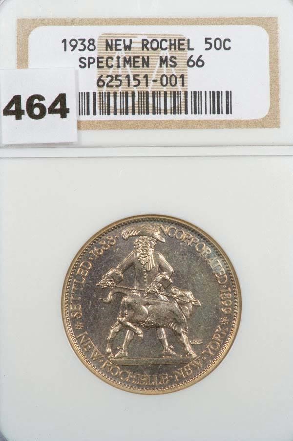 image for: 50C 1938 NEW ROCHELLE SP NGC MS66