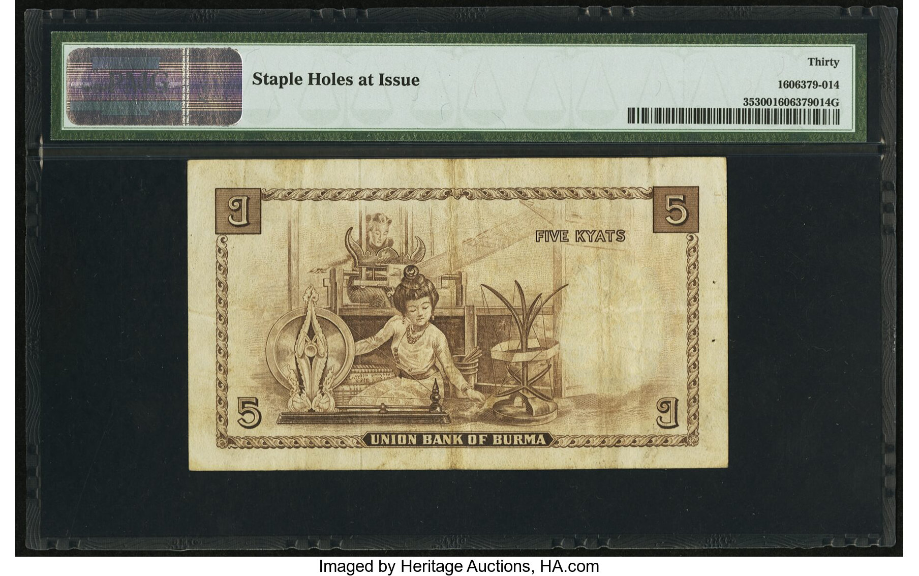 image for: Burma  5 rupees(B702as3)