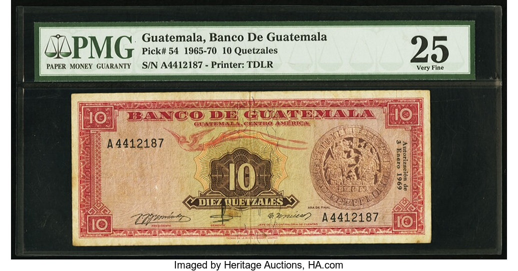 image for: Guatemala  10 quetzales (B535b)