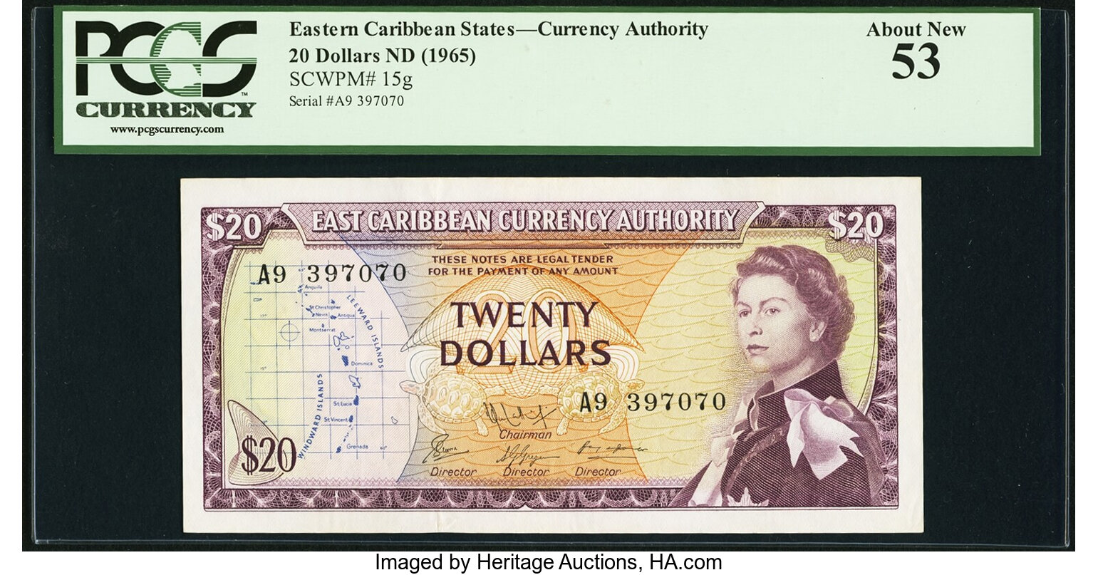 image for: East Caribbean States  20 dollars (B103b5s2)