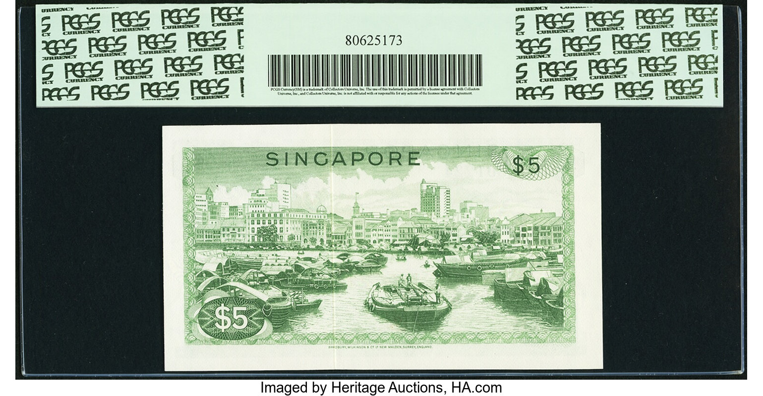 image for: Singapore  5 dollars (B102t)