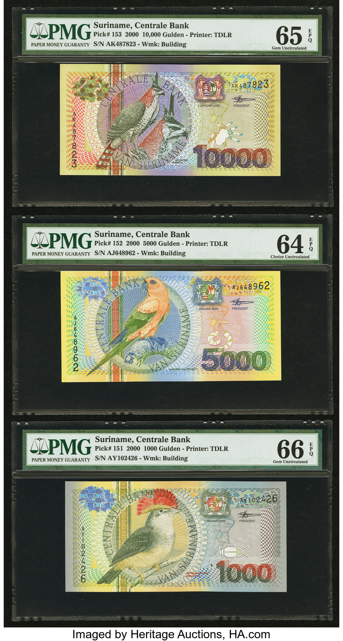 image for: Suriname  500 gulden (guilders)(B535a)
