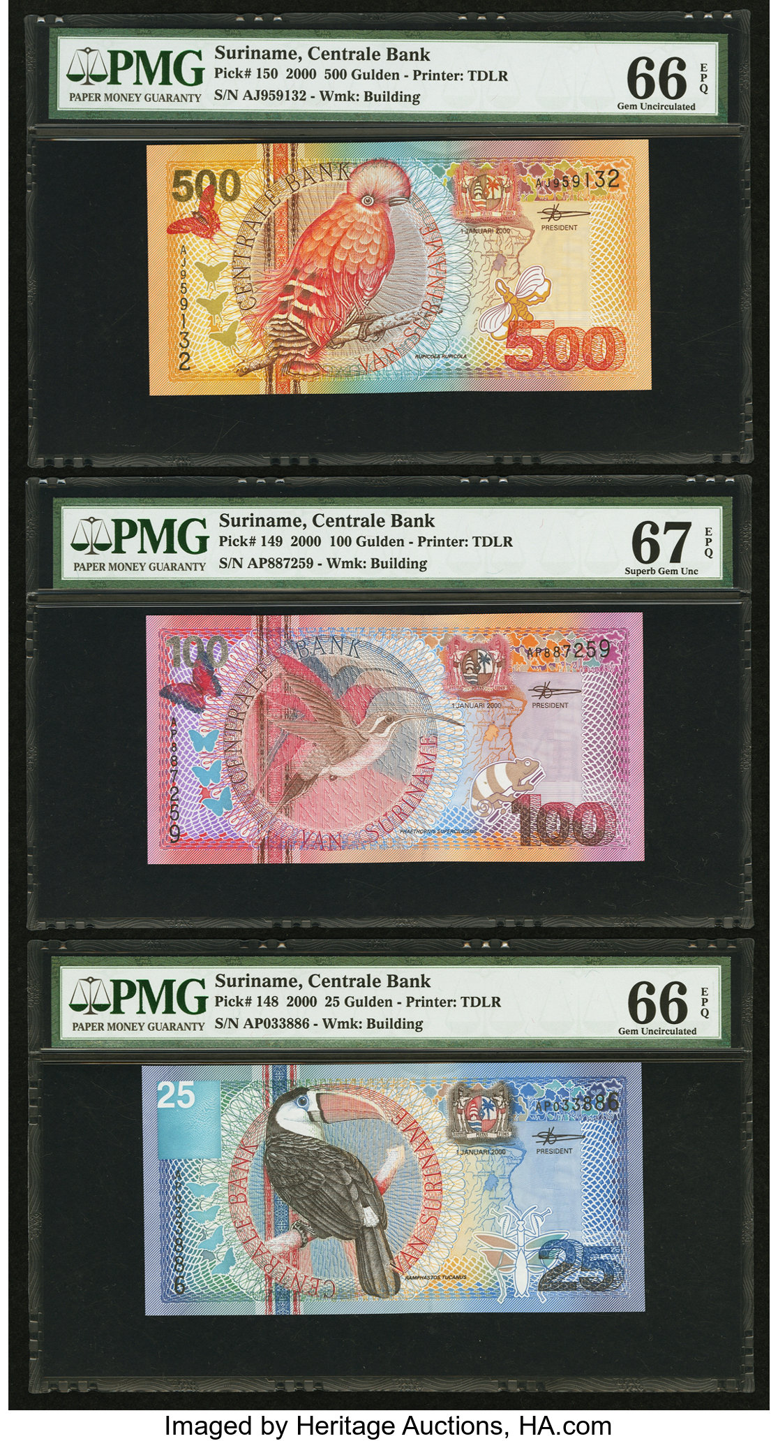 image for: Suriname  25 gulden (guilders)(B533a)