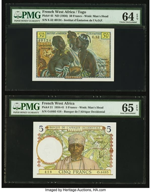 image for: French West Africa 5 francs(B108g)