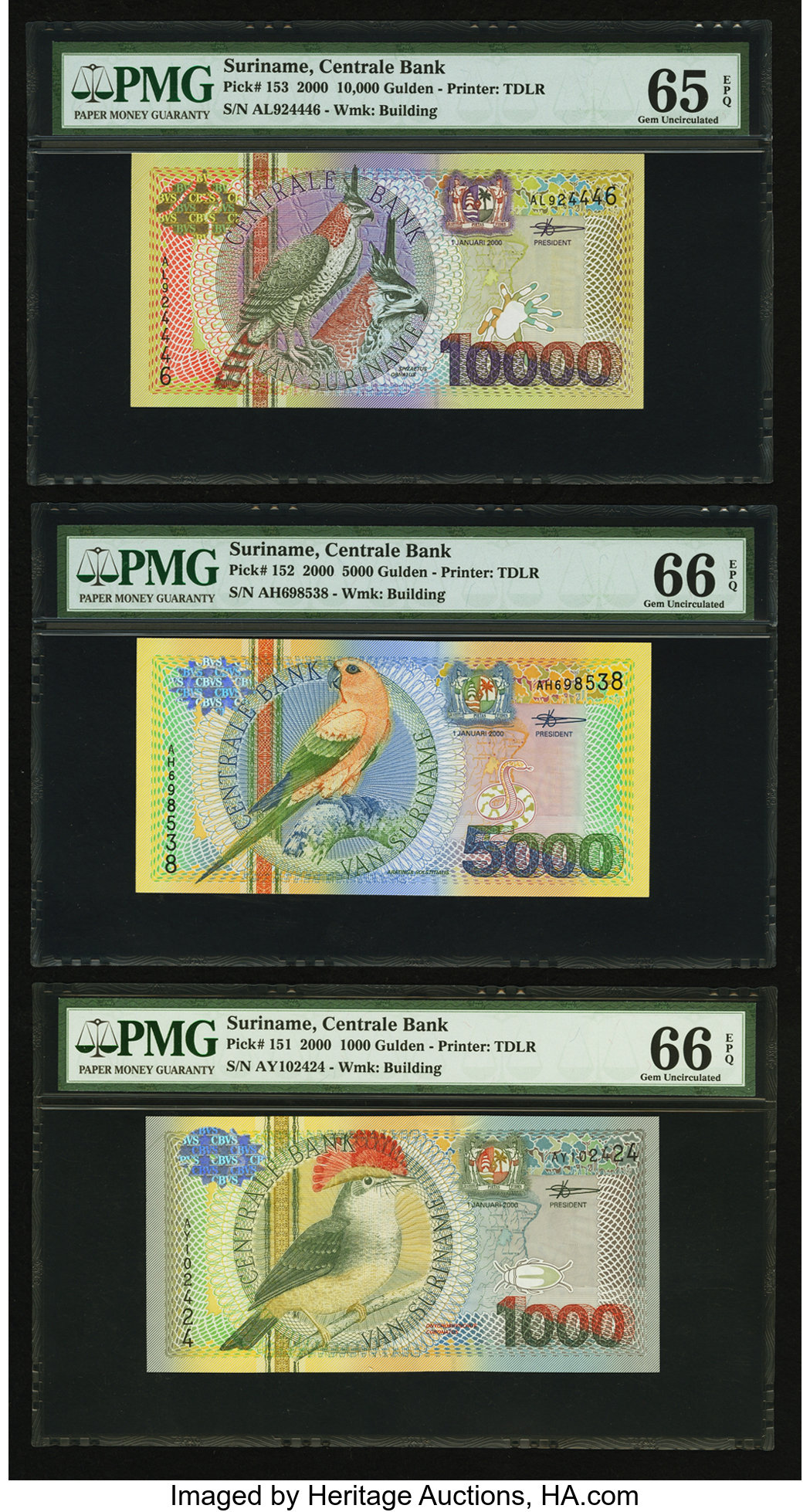 image for: Suriname  1,000 gulden (guilders)(B536az)