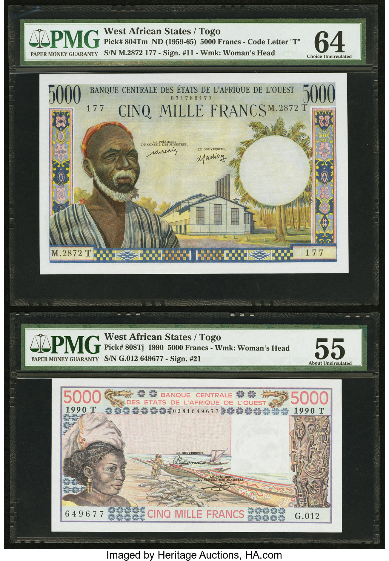 image for: West African States  5,000 francs (B113Td)