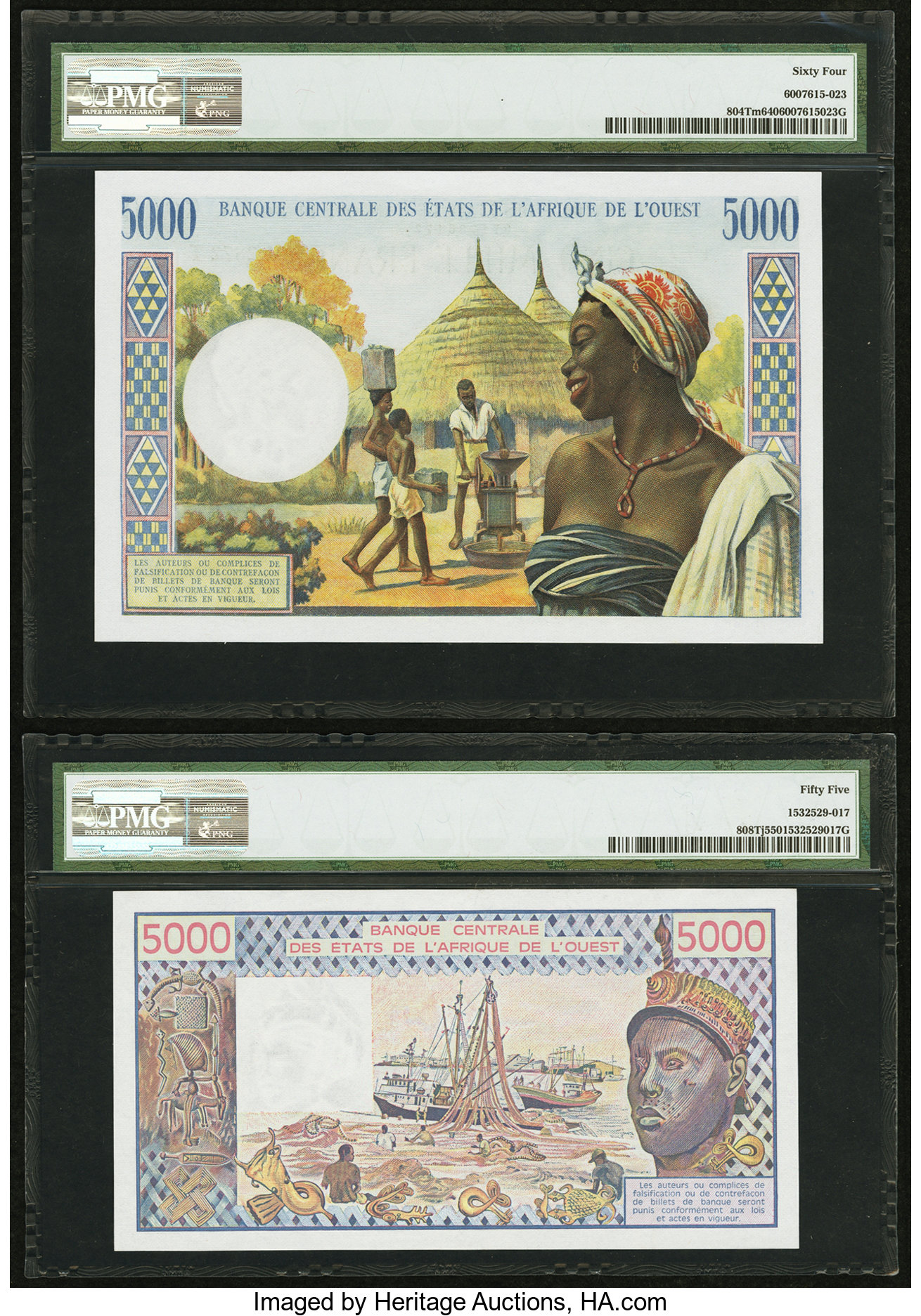 image for: West African States  5,000 francs (B113Tms)