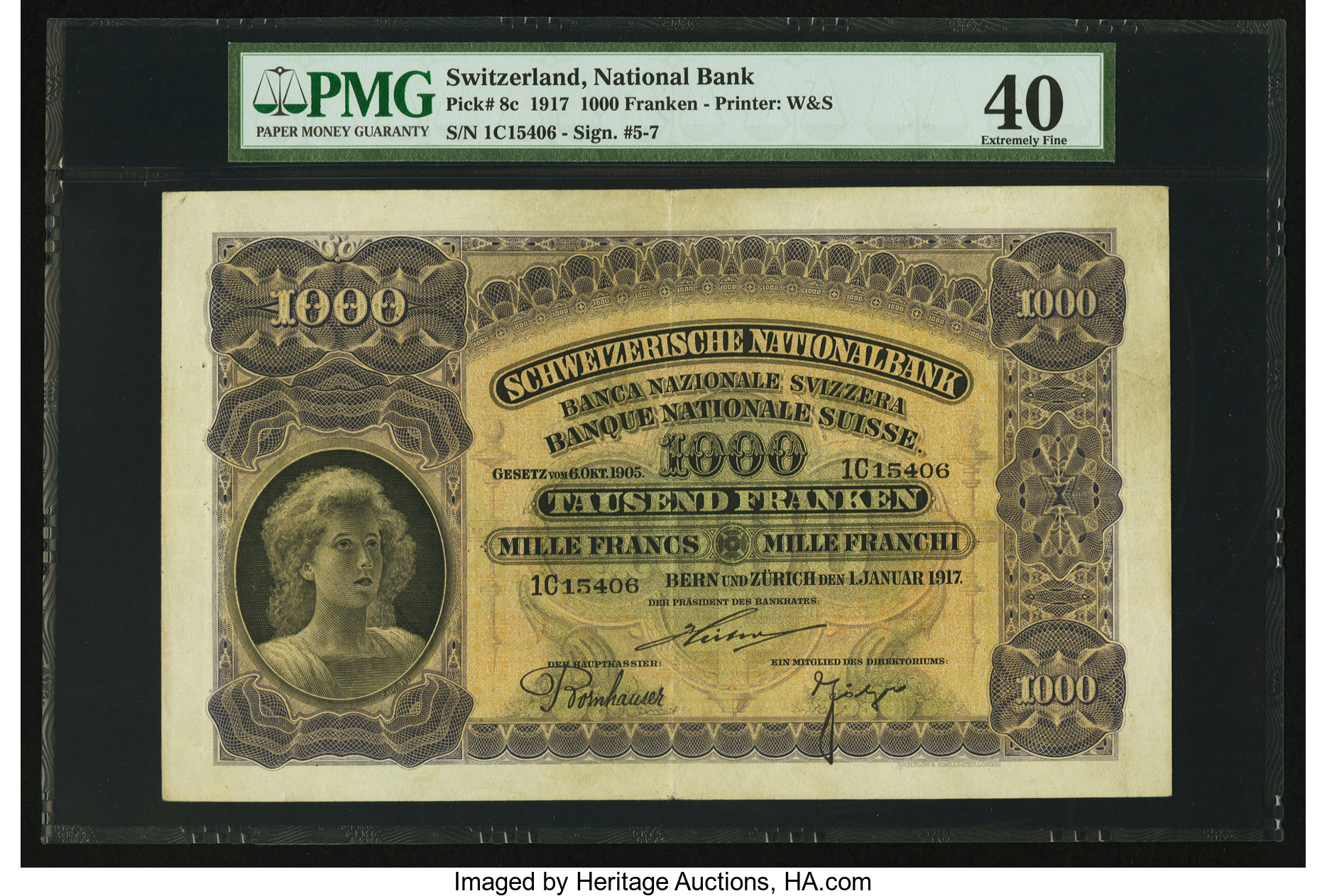 image for: Switzerland  1,000 francs (B319as)