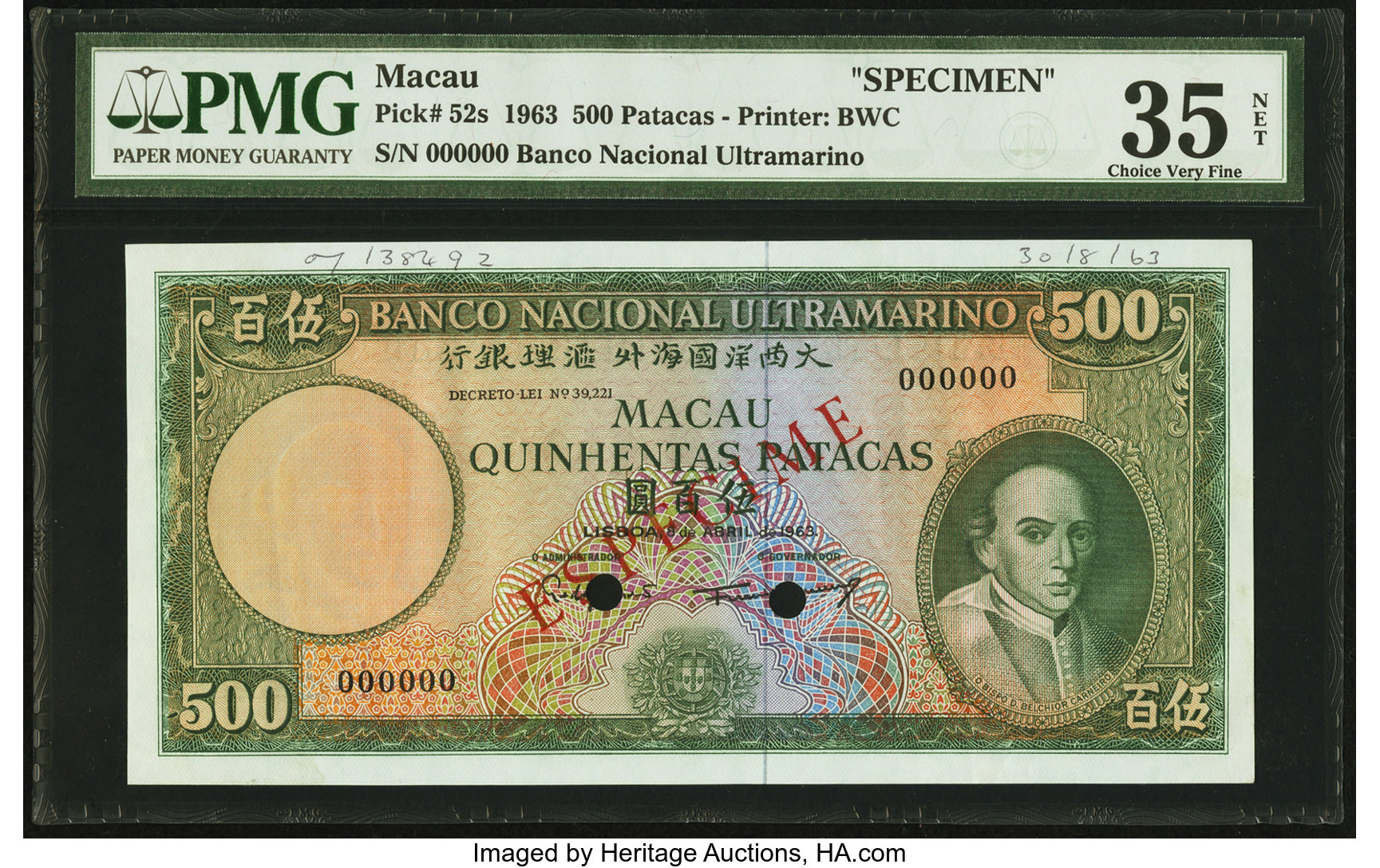 image for: Macau  500 patacas (B053es)