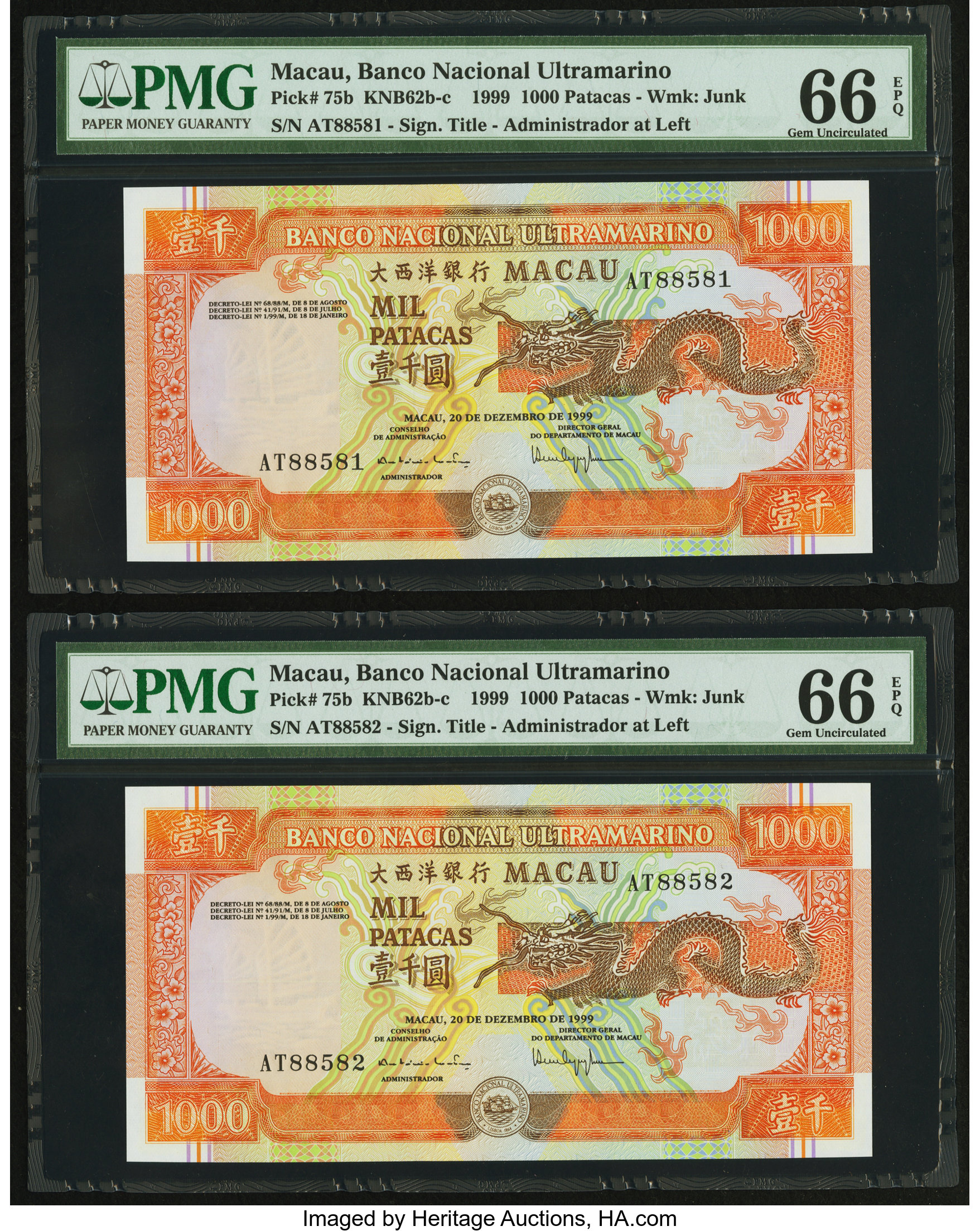 image for: Macau  1,000 patacas (B067f)