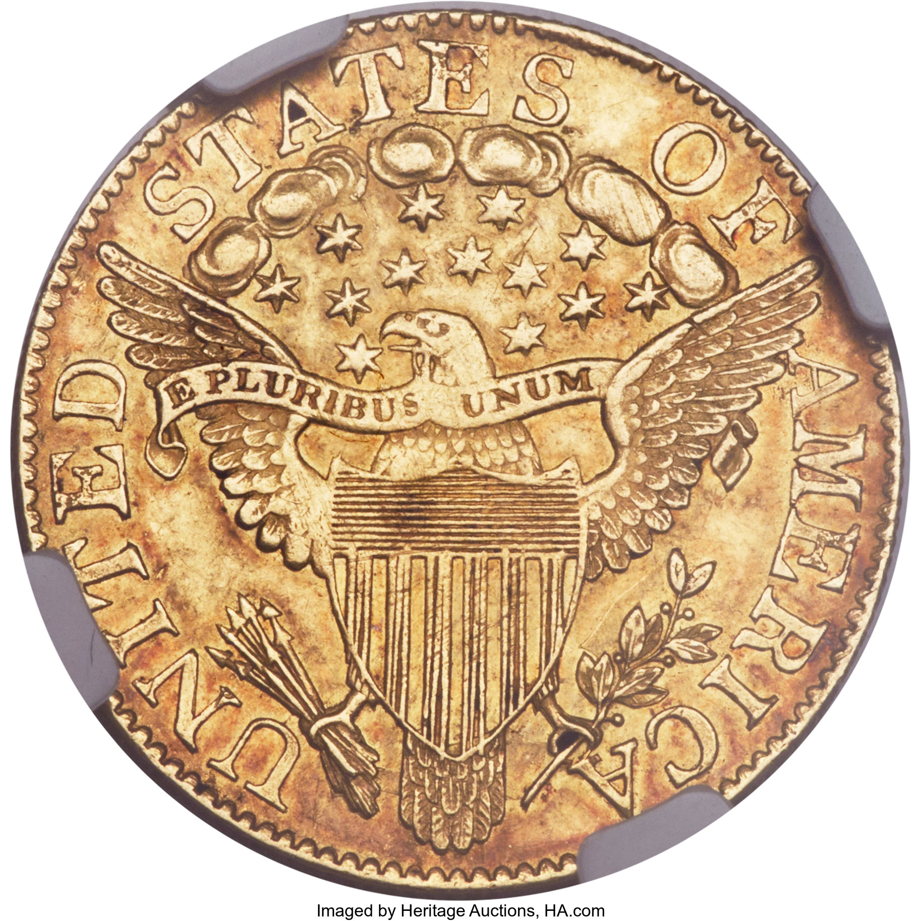 image for: 1806 $5 Pointed 6, 8x5 Stars, BD-1, R.4, AU55+ NGC....