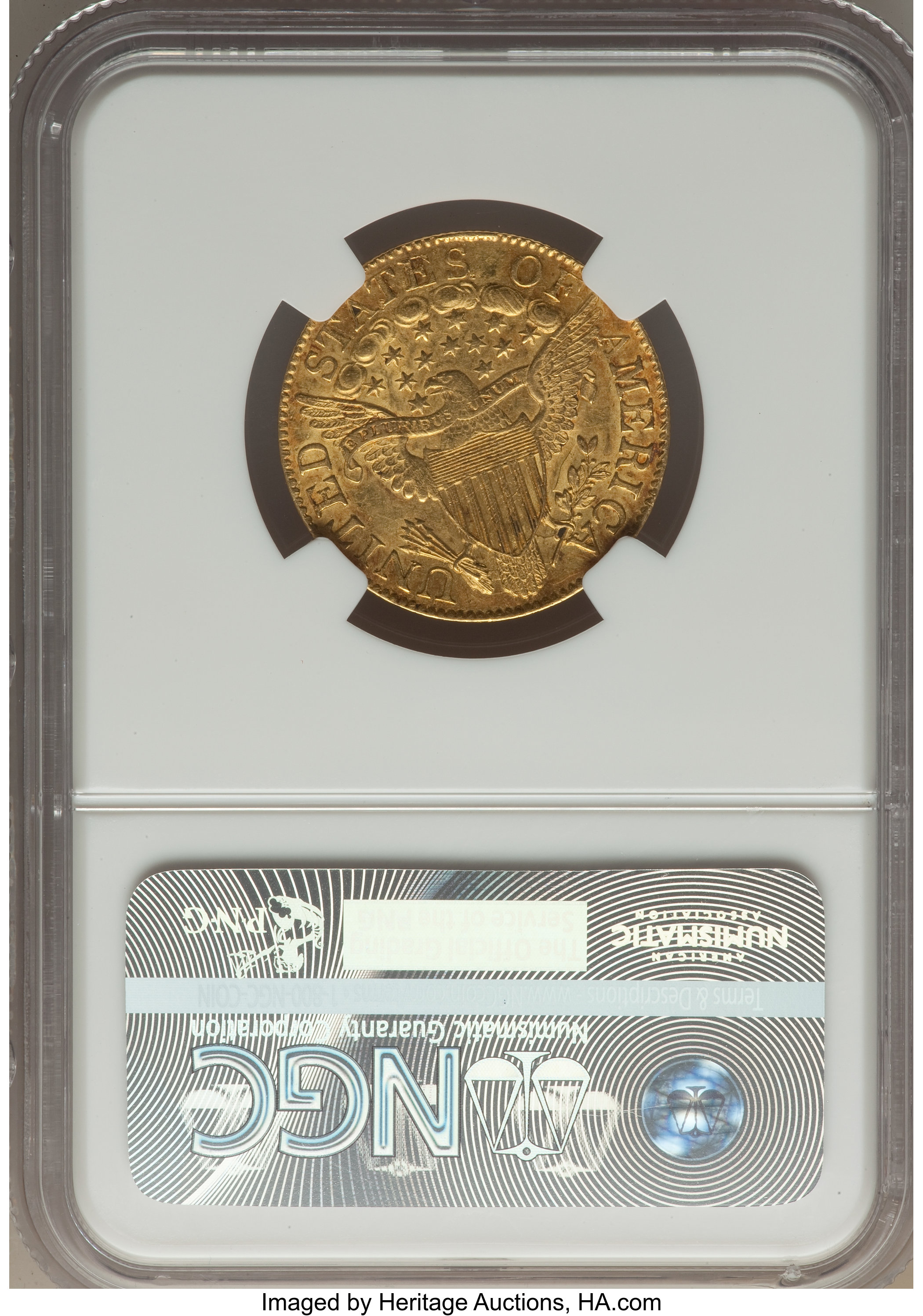 image for: 1806 $5 Pointed 6, 8x5 Stars, BD-1, R.4, AU55+ NGC....