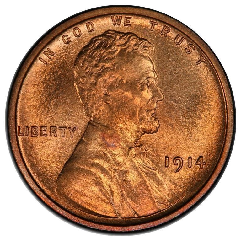 image for: 1C 1914 PCGS PR66+ RD CAC