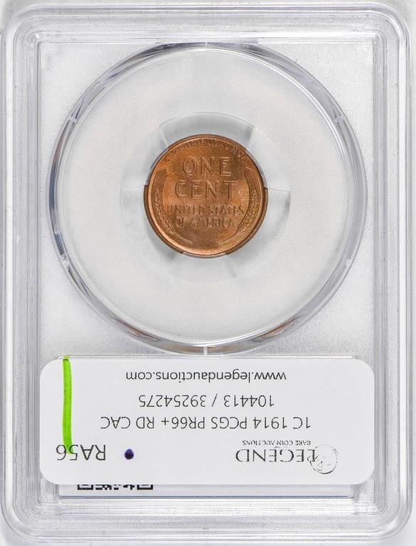image for: 1C 1914 PCGS PR66+ RD CAC