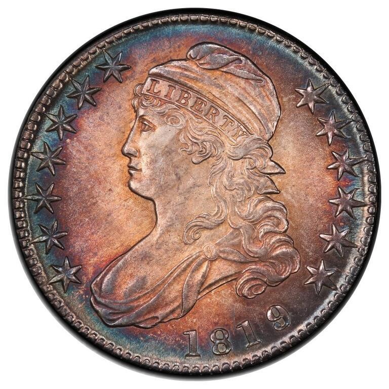 image for: 50C 1819/8 LARGE 9. OVERTON-102. PCGS MS64+ CAC