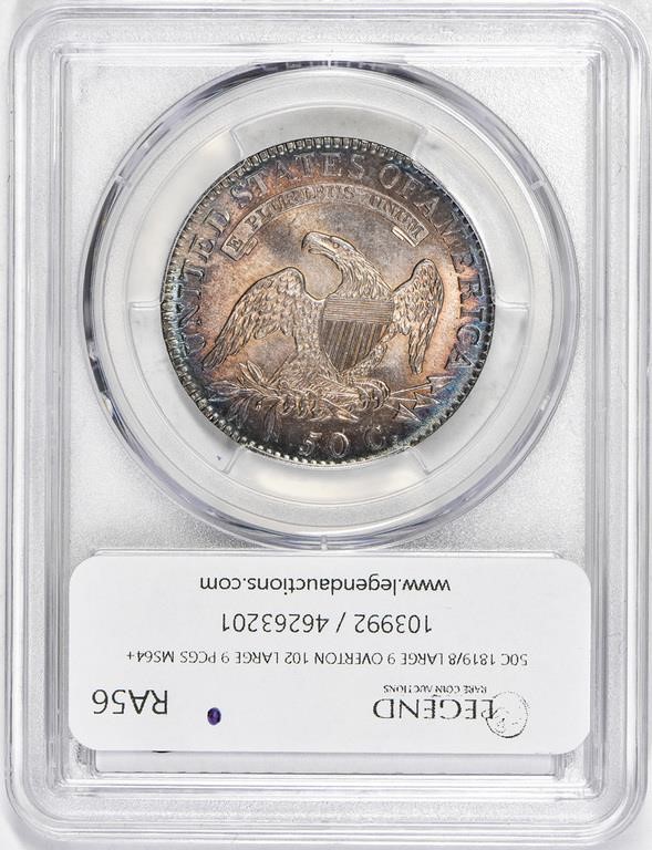 image for: 50C 1819/8 LARGE 9. OVERTON-102. PCGS MS64+ CAC