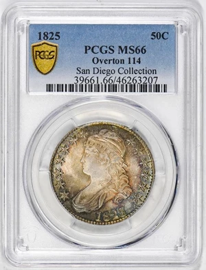 image for: 50C 1825 OVERTON-114. PCGS MS66