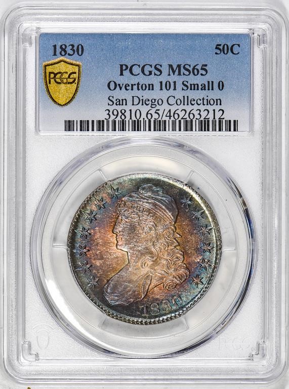 image for: 50C 1830 SMALL 0. OVERTON-101 PCGS MS65