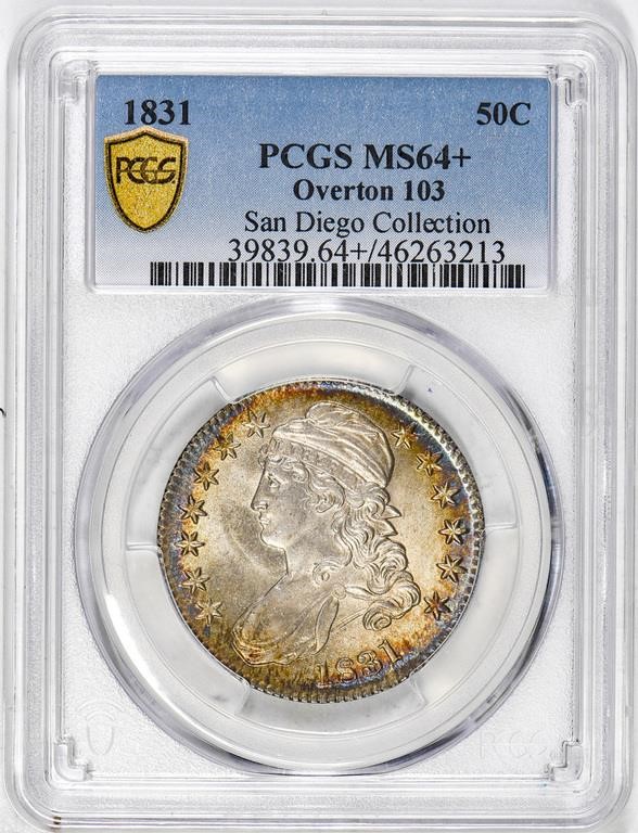 image for: 50C 1831 OVERTON-103. PCGS MS64+