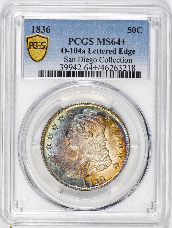 image for: 50C 1836 LETTERED EDGE. O-104A .PCGS MS64+