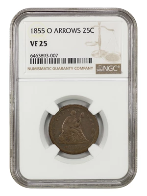 image for: 1855-O 25c NGC VF25 (Arrows)