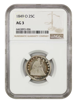 image for: 1849-O 25c NGC AG-03